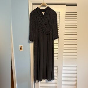 Elegant Talbots Black Checkered Dress